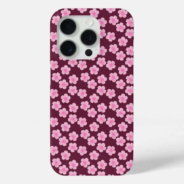 Coques Case-Mate iPhone Fleur Frangipani rose Motif sans couture (Verso)