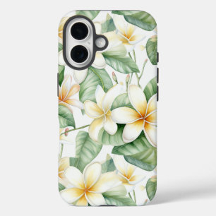 Coque Pour iPhone 16 Fleur Frangipani Tropical Tough