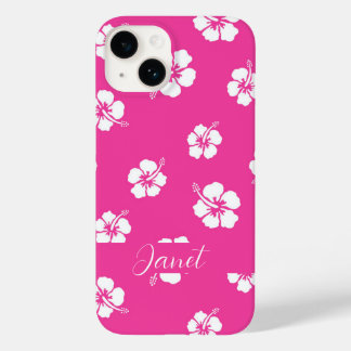 Coque Case-Mate iPhone Fleur Hibiscus Tropical d'été rose