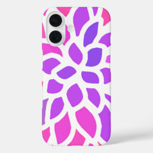 Coques iPhone 16 Fleur Hippie rose Rétro Moderne