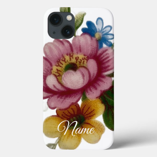 Coques Case-Mate iPhone Fleur Inspirée de la Porcelaine (Verso)