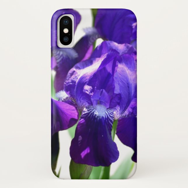 Coques Case-Mate iPhone Fleur Iris Iris Violet (Dos)