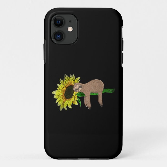 Coques Case-Mate iPhone Fleur Jaune Tournesol Amoureux d'Animaux Endormis  (Dos)