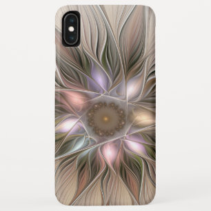 Case-Mate iPhone Case Fleur joyeuse abstraite beige marron floral fracta