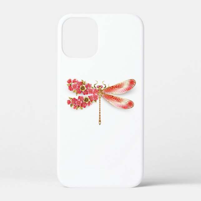 Coques Case-Mate iPhone Fleur libellule avec sakura bijoux (Verso)