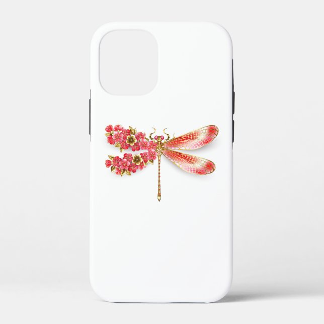 Coques Case-Mate iPhone Fleur libellule avec sakura bijoux (Verso)