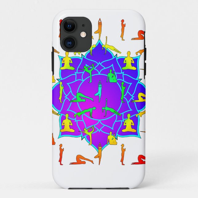 Coques Case-Mate iPhone Fleur Lotus Avec Poireaux De Yoga (Dos)