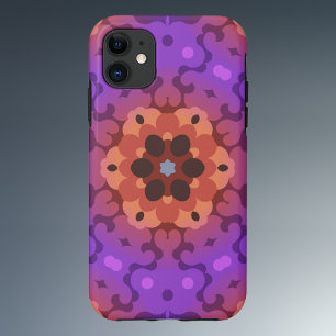 Case-Mate iPhone Case Fleur Mandala rétro violet et rouge