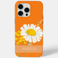 Fleur marguerite blanche Nom personnalisé