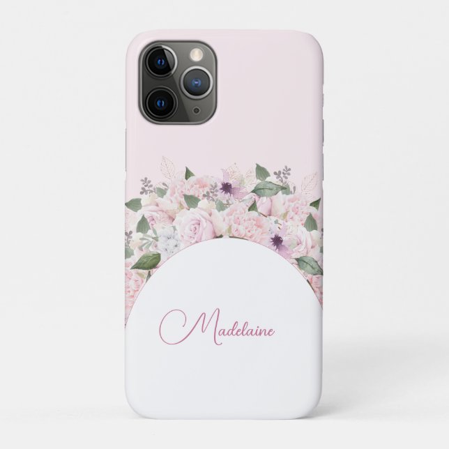 Coques Case-Mate iPhone Fleur moderne rose Élégante Feminine (Dos)