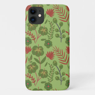 Case-Mate iPhone Case Fleur motif, branche, feuille fleurie verte sans s