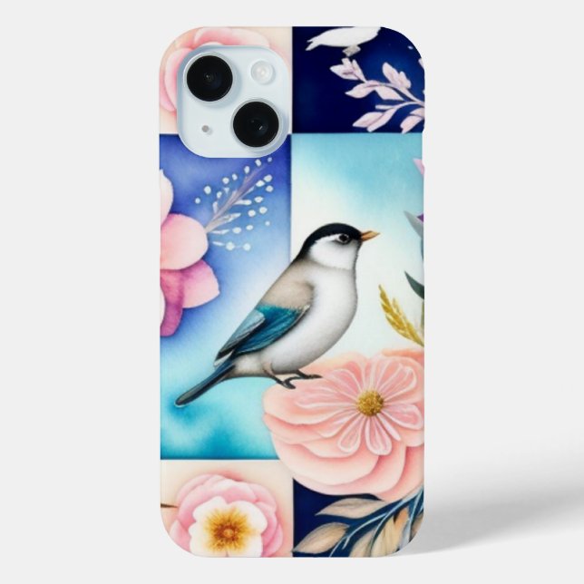 Coques Case-Mate iPhone Fleur & Oiseau  (Verso)