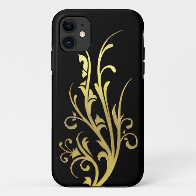 Coques Case-Mate iPhone Fleur Or Abstraite de luxe Faux (Dos)