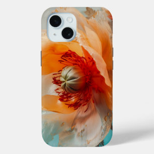 Coque Case-Mate iPhone Fleur orange délicate