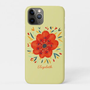 Case-Mate iPhone Case Fleur orangée décorative Nom botanique Abstrait