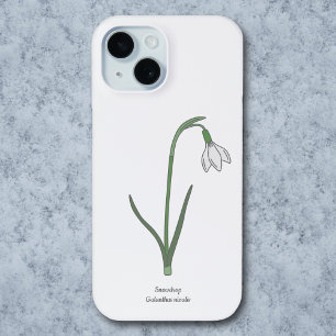 Coque Case-Mate iPhone Fleur pastel botanique Snowdrop