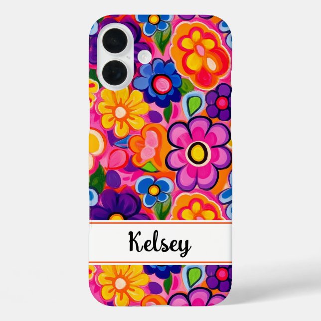 Coques Case-Mate iPhone Fleur personnalisée Rétro Cool (Verso)