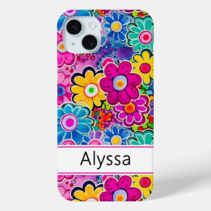 Coque Case-Mate iPhone Fleur personnalisée rétro groovy