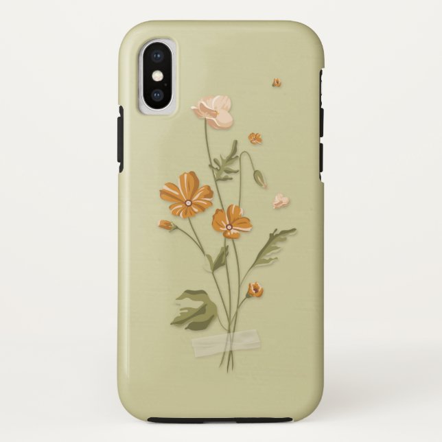 Coques Case-Mate iPhone fleur pressée (Dos)