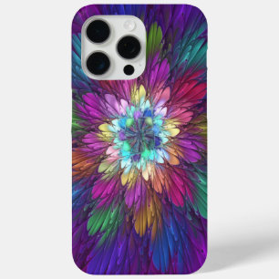 Coque Case-Mate iPhone Fleur psychédélique colorée Art fractal Abstrait