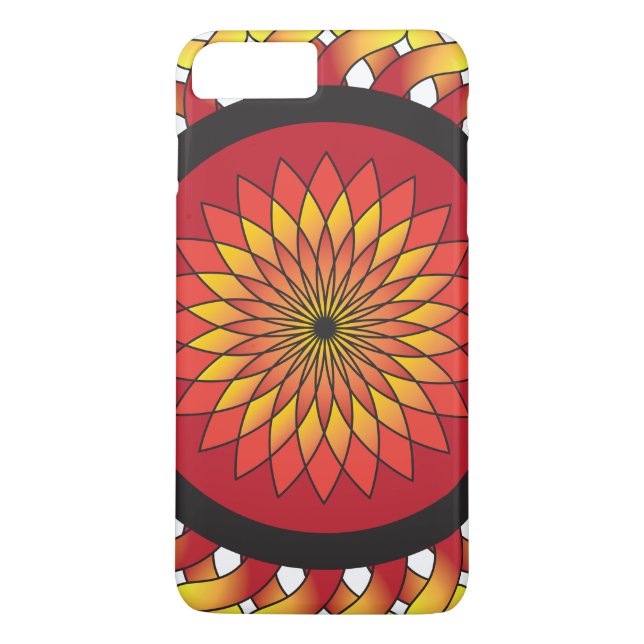 Coques Case-Mate iPhone Fleur rayante rouge orange jaune Tournesol (Dos)