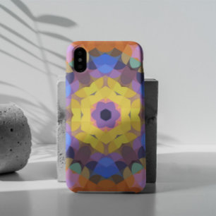 Case-Mate iPhone Case Fleur rétro Mandala jaune bleu et orange
