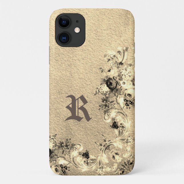 Coques Case-Mate iPhone Fleur rose à fleurs victoriennes texture élégante  (Dos)