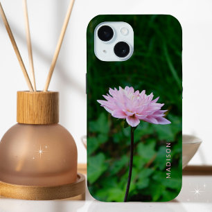 Coque Case-Mate iPhone Fleur Rose Époustouflante Nom Personnalisé