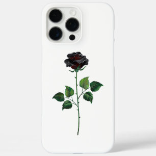 Coque iPhone 16 Pro Max Fleur rose noire