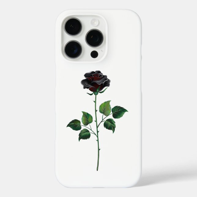 Coques Case-Mate iPhone Fleur rose noire (Verso)
