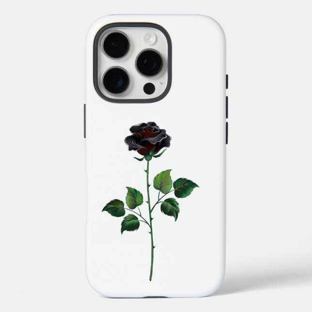 Coques Case-Mate iPhone Fleur rose noire (Verso)