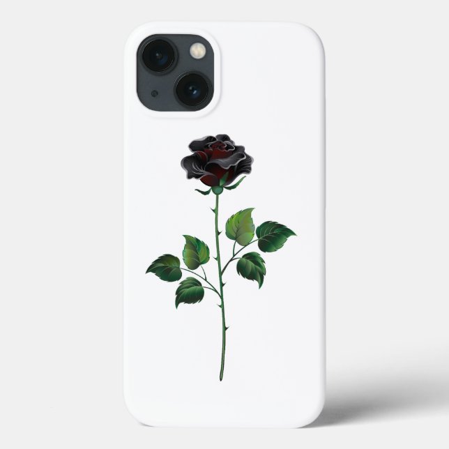 Coques Case-Mate iPhone Fleur rose noire (Verso)