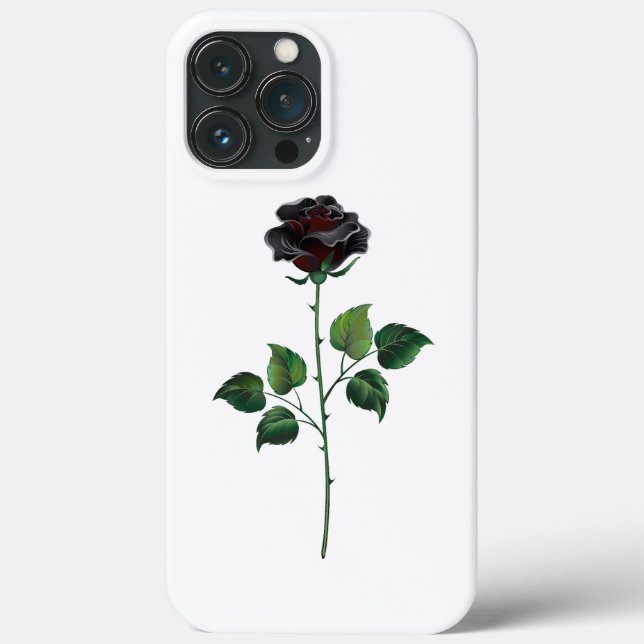 Coques Case-Mate iPhone Fleur rose noire (Verso)