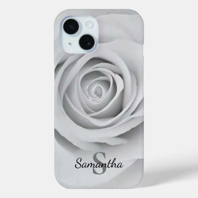 Coques Case-Mate iPhone Fleur rose noire et blanche (Verso)