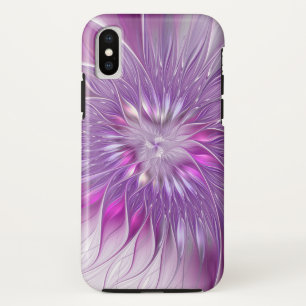 Case-Mate iPhone Case Fleur Rose Violet Passion Abstrait Art Fractal