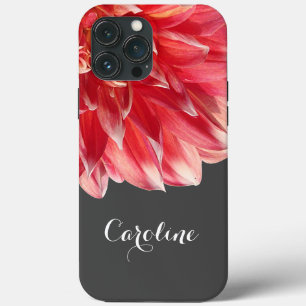 Coque Case-Mate iPhone Fleur rouge de corail estivale élégante faite sur
