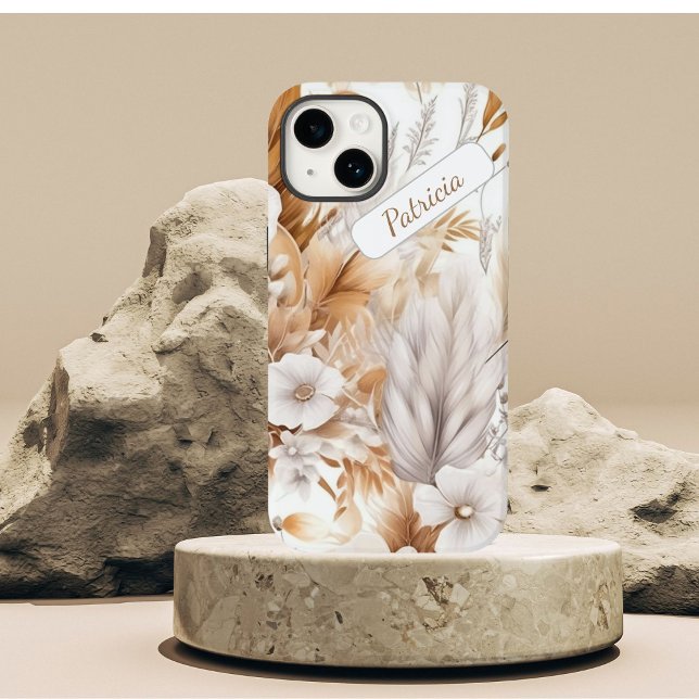 Coques Case-Mate iPhone Fleur sauvage bohème rustique moderne (Créateur téléchargé)