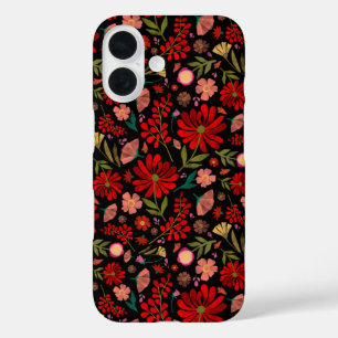 Coque Pour iPhone 16 Fleur sauvage coloré été Floral Coque-Mate iPhone