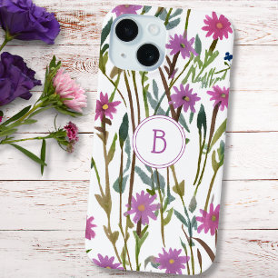 Coque Case-Mate iPhone Fleur sauvage d'aquarelle moderne