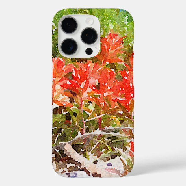 Coques Case-Mate iPhone Fleur sauvage de pinceau indien Floral Orange (Verso)