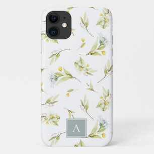 Case-Mate iPhone Case Fleur sauvage d'été Aquarelle Motif Monogramme