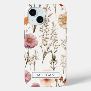 Coque Case-Mate iPhone Fleur sauvage floral Boho personnalisé