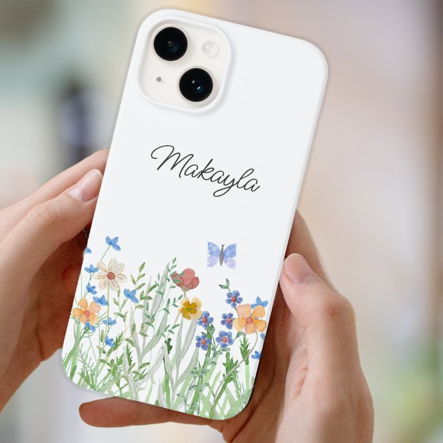 Coques Case-Mate iPhone Fleur sauvage floral personnalisé (Créateur téléchargé)