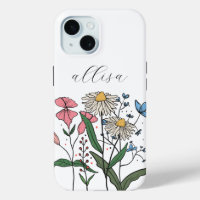 Fleur sauvage floral personnalisé Whimsical