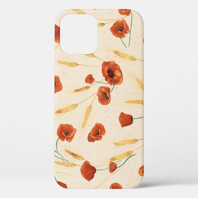 Coques Case-Mate iPhone Fleur sauvage : motif arrière - plan clair. (Verso)