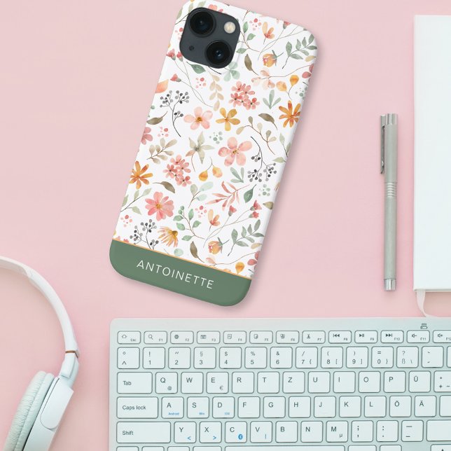 Coques Case-Mate iPhone Fleur sauvage rose floral (Créateur téléchargé)