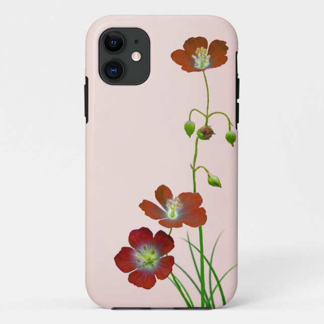 Coques Case-Mate iPhone Fleur sauvage rouge (Dos)