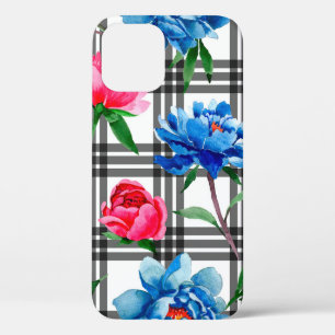 Case-Mate iPhone Case Fleur sauvage rouge et bleu pivoines fleurs motif