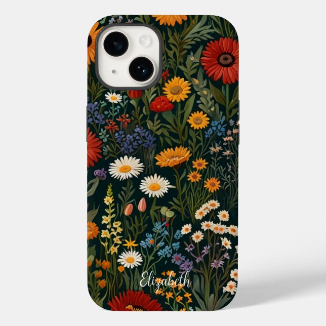 Coques Case-Mate iPhone Fleur sauvage Rouge Orange Bleu Blanc Violet Van G (Verso)