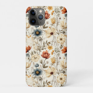 Case-Mate iPhone Case Fleur séchée vintage Navy Terracotta